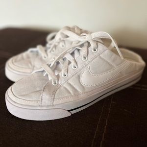Backless Nike sneakers.
